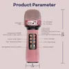 Microfoni Microfono per Karaoke con Bluetooth per telefono, amplificador de condensador inal￡mbrico incorporato, cambiador voz tarjeta sonido y altavoz