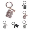 Fashion Accessories Wrist Ring PU Leather Card Bag KeyChain Pocket Wallet Bracelet Key Chains