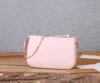 Hoge kwaliteit luxe ontwerpers tassen handtas portemonnees vrouw mode zomer bij het zwembad monogrammen mini pochette accessoires koppeling ketting tas met doos stofzak