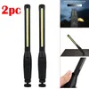 Flashlights Torches 2PCS LED Work Light COB Strip Rechargeable Cordless Magnetic Inspection Camping Outdoor Lighting