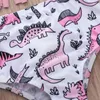 3 uds lindo borla de dibujos animados bebé ropa conjunto verano niños niña Bikini conjunto traje de baño Casual Split traje de baño 210508