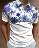 Polo da uomo 2022 stile stampato bavero pullover a maniche corte T-shirt casual con camicia con cerniera S-5XL