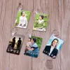 Sublimation blanc porte-clés pendentif MDF Double face transfert de chaleur papa maman porte-clés bagages décoration porte-clés bricolage cadeau