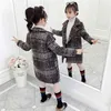 Mädchen Jacke Oberbekleidung Plaid Muster Mäntel Herbst Winter Jacken Dicke Warme Kleidung Mädchen 6 8 10 12 14 211204