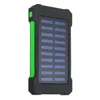 4000mAh Intelligent Solar Panel Charger Power Bank LED 2 USB-batterij Waterdicht - Groen