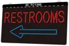 TC1350 Уборные туалеты WC Light Sign Dual Color 3D Graving