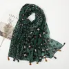 스페인 꽃 술 스카프 hijabs 여성 패션 목화 shawls 무슬림 echape 아프리카 머리 랩 터번 여자의 headscarf