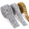 1 Yard Couture Garniture Cristal Motif Strass Hot Fix Strass Ruban Applicateur Ruban Avec Strass Fer Sur Appliques Pour Robes