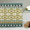 Douchegordijnen Boheemian Tribal Naadloos patroon Gordijn Etnische stijl Badkamer Wanddecoratie Waterdichte polyester Partitiescherm Set