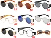 Óculos de sol redondos de armação pequena clássica, óculos de sol femininos, masculinos, de marca, espelho, vintage, modis, óculos, moda, 8 cores, 10 peças, preço de fábrica