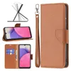 BF Litchi PU Leather Wallet Card Slot Cases With Wrist Strap For Samsung S22 Ultra A13 4G 5G A33 A53 A73 A03S Nokia G20 1.4 C1 Plus Huawei P50 Pro XiaoMi 12 RedMi Note 11 10