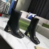 2021 femmes bottes au genou concepteur talons hauts bottine chaussures en cuir véritable chaussure de mode hiver automne