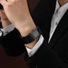 Opai Square Men Watch Business Wodoodporna Czarna Ceramika Męska Relogio Masculino Hodinky Ekkek Kola Saati 210609