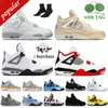 7-13 Top Qualité 4 Fire Red 4s Chaussures de basket-ball Femmes Hommes Blanc Oreo Cement Taupe Haze University Blue PSGs Bred Court