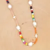 Go2boho Мода Ожерелье 2020 Бохо Реальные жемчужные Ожерелья с бисером Choker Для Женщин Ювелирные Изделия Пэчворки Головки De Moda Handmade