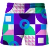 Pantaloncini da uomo 2021 Costume da bagno estivo Geometria Stampa 3D Pantaloni da spiaggia casual Fitness Street Sport alla moda comodi