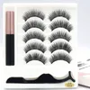 3D nertsen magnetische eyeliner vloeibare valse wimpers set natuurlijke dikke lange magneet oog wimpers make-up extension tools