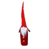 Decorative Objects & Figurines Christmas Decoration Faceless Doll Hanging Leg Wine Bottle Cover Red Table 2021