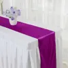 10 pçs / lote vermelho / azul / amarelo / roxo 16 cores 30 * 275cm corredor de mesa de cetim para noivado de casamento / El Banquete / Fesival Decor 210709