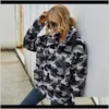 Womens Jackets Teddy Cashmere Plaid Fleece Women 2021 Casual Pocket Thick Warm Camouflage Winter Pullover Jacket Coat Streetwear1 J8R0 Eblpk