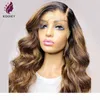 Highlight Blonde Brown Body Wave Left Part 13x4 Lace Front Human Hair Wigs 180 Density With Baby Hair Malaysian Remy Lace Wigs2509191