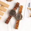 Horloges Creatieve Handgemaakte Volledige Houten Horloges Dames Ronde Slim Simply Dial Quartz Wood horloge Dames Natural Fashion TimePieces