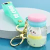 Personality Floating kitten keychains surfing cat drifting bottle lady handbag car key chain pendant children gift toy