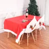 Weihnachtsstuhlabdeckungen Dekor Bankett Sitz zurück Dekoration Süßes Elchdruck weißer Weihnachtsmütze Küche Esszimmer Slippcovers Holiday Festival Party Tr0062