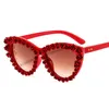 Солнцезащитные очки для барокко розовые цветочные очки женщины кошачьи глазные очки Большой рамки