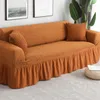 COUVERCE ÉLASTIQUE DE COULEUR DE COULEUR COLLES SUPPRIMANCE POUR LE SOIR STOUR PLaid Plaid Stretch Hlebovers Sofa Coup de canapé L Forme 20123767506