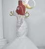 Suknie ślubne Eleganckie Koronki Aso Ebi Suknie Ślubne 2022 Paski Mermaid Plus Size Tulle Sexy Sweetheart Vestidos de Noiva Mariee