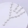 Earrings & Necklace Bridal Wedding Accessories Dress Pearl Bracelet Three-Piece Set