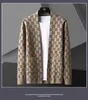 Herentruien Designer Luxe brief Gedrukt Cardigan Jacket Brand Fashion Pocket Knakte Coat 2021 Casual 9uje