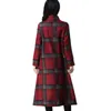 Casual Kleider 2021 Frauen Mode Dünnes Kleid Temperament Langarm Plaid Kaschmir Plus Größe Stehen Kragen Damen Wolle TGH188