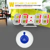 Walkie Talkie W611-48X/Y-A1-WB Besökare Waiter Restaurang Court Table Call System 5 Knappar och 1 Display