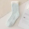 Sports Socks 1/3pcs Women Winter Warm Furry Japan Style Coral Velvet Thermal Floor Year Gifts