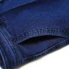 Size 30-45 Men Business Jeans Classic Male Stretch Plus Baggy Straight Denim Pants Cotton Blue Work 211111