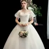 Wedding dress 2022 new Korean style slim bride wedding plus size lace studio dress