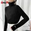 Jesień Zima Turtleneck Kobiety Sweter Eleganckie Szczupłe Kobiece Dzianiny Swetry Casual Rozciągnięte Skoczków Femme 210428