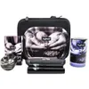 8-piece portable smoking case set zinc alloy grinder cigarette tray plastic rollers kit smoking accessaries