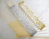 Silk Folding Hand Fläkt Box i Elegant Presentförpackning Bröllopsgåvor Beige Svart Rosa Äktenskap Birthday Party Favor (Bara Sälj Fan Box) # 363