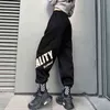 Houzhou Hip Hop Sweatpants Joggers Kvinnor Höst Harajuku Hög Wasit Harem Panst Jogging Koreansk stil Baggy Trousers Streetwear 211115