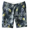 2021 Summer Spring New Men Tide Straight Leg Casual Coconut Tree Print Shorts Breathable Linen Vacation Beach Pants GC-8109 G1209