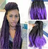 8 packar fulla huvud två ton marley flätor syntetiska hårförlängningar svart brun ombre kinky twist flätning snabb express leverans