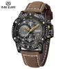 Herrenuhr Mode Chronograph Sport Quarz Männer Leder Casual Wasserdichte Uhr Männlich Militär Datum Handgelenk Armbanduhren3237