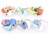 Spiral Flower Heart Shape Pendant Fit Necklace Wholesale 6pcs Handmade Murano Lampwork Glass Mix Color Jewelry Gifts