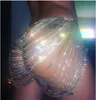¡Novedad de 2022! Faldas sexis de verano con diamantes de imitación y cadena metálica para mujer, minifalda transparente con purpurina y lentejuelas para discoteca, faldas HL