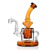 8.6inhcs Beaker Base Dab Rigs glass Water Pipes Hookahs Unique Glass Bong Recycler Dab Rigs With 14mm Joint