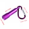 Mini LED ficklampa Aluminiumlegering Ficka Starka ljus ficklampor Fast färg Portabel Camping Carabiner Torch Handy RRA9654