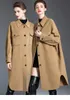 Gabardina para mujer, abrigo de lana de longitud media de alta calidad para mujer 2022, chaqueta hecha a mano de lana, abrigos por encima de la rodilla, prendas de vestir